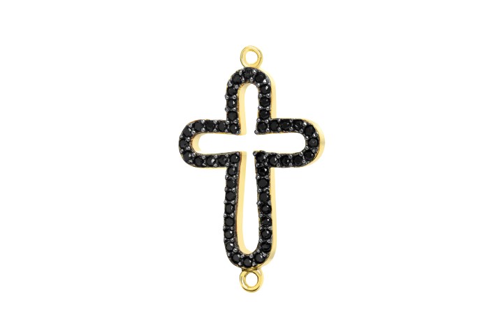 Entrepieza plata 925 cz cruz 