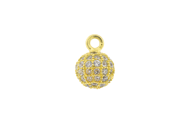 [098910602ZBL] Silver 925 finding cz (White, Gold plated)