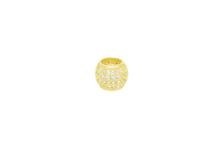 [098940002ZBL] Finding silver 925 cz (White, Gold plated)