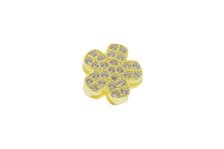 Entrepieza plata 925 zirconita flor 