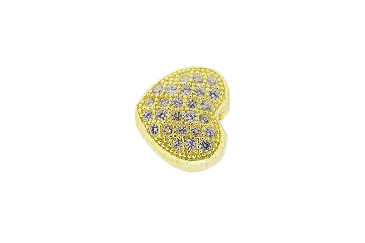 Entrepieza plata 925 zirconita corazon 