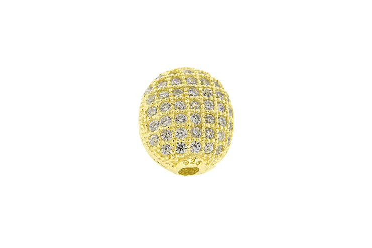 [099070002ZBL] Silver 925 finding cz (White, Gold plated)