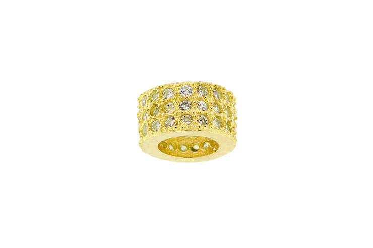 [099090002ZBL] Entrepieza plata 925 zirconita 3 lineas  (Blanca, Oro)