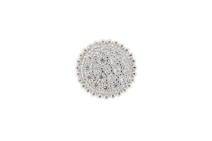 Entrepieza plata 925 zirconita circulo 
