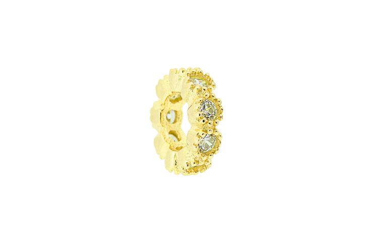[099150002ZBL] Entrepieza plata 925 zirconita  (Blanca, Oro)