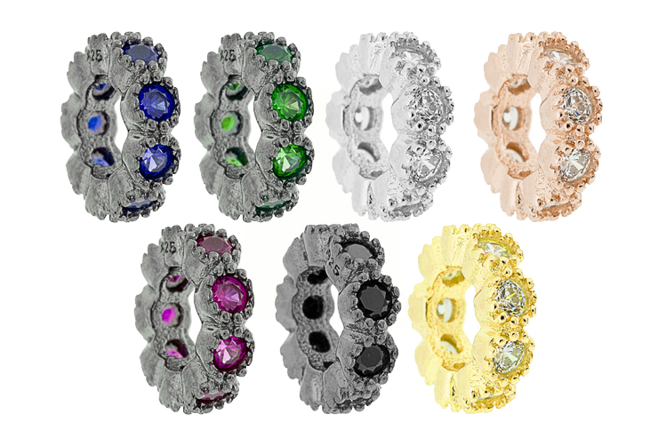 Entrepieza plata 925 zirconita 