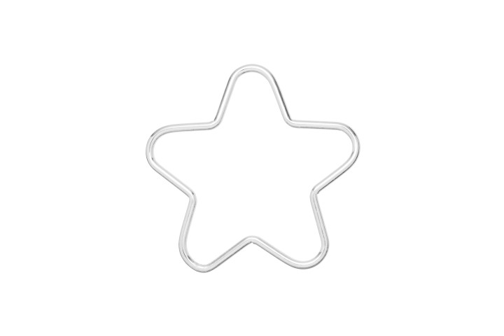 Silver 925 star jump rings