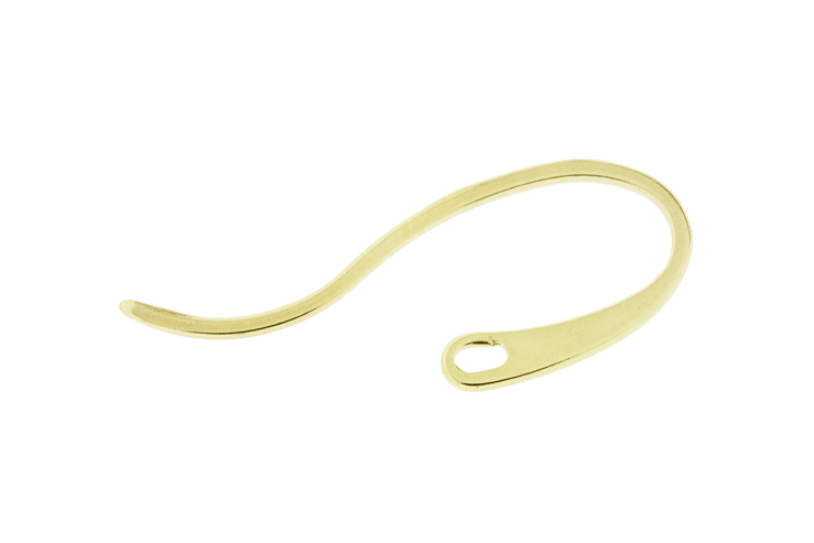 Gancho base pendiente plata 925 con agujero 