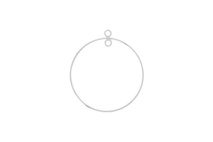 [10535H3500PL] Base aro plata 925 con dos anillas soldadas  (Plata)