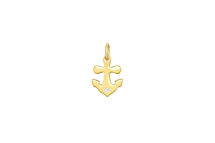 Silver 925 cz anchor charm