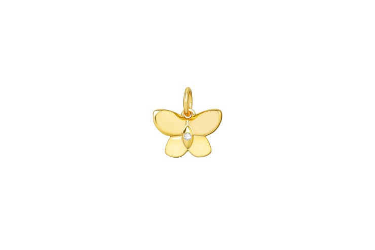 Charm plata 925 zirconita mariposa 