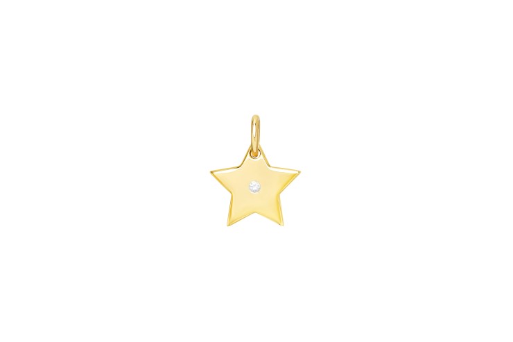 Silver 925 cz star charm