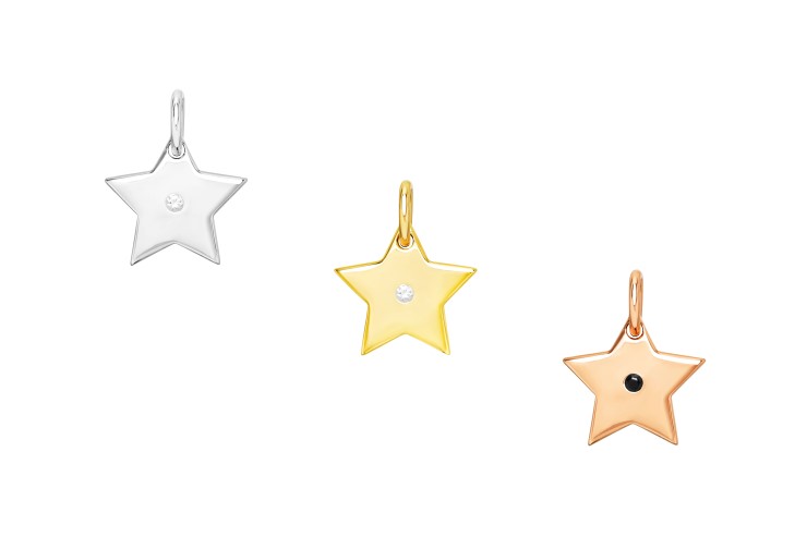Charm plata 925 zirconita estrella 