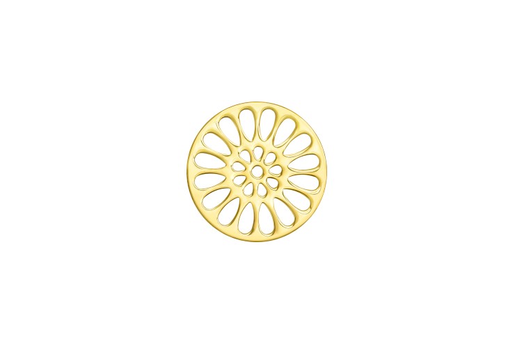 Entrepieza plata 925 placa con mandala flor