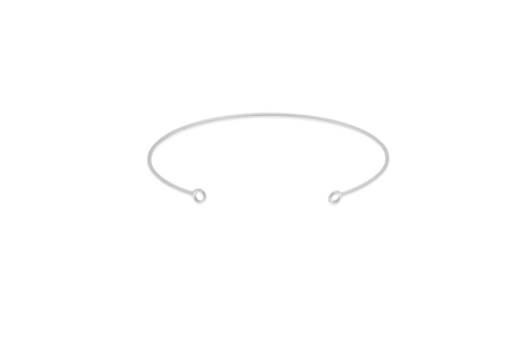 Base de brazalete plata 925 rigido 