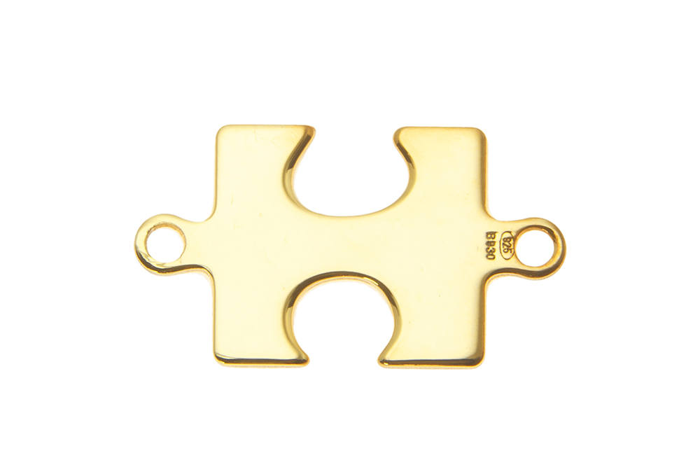 Entrepieza plata 925 pieza de puzzle 