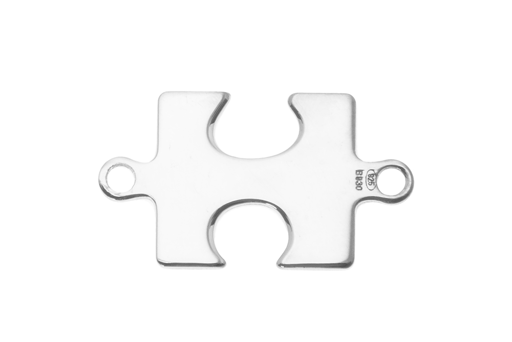 Entrepieza plata 925 pieza de puzzle 