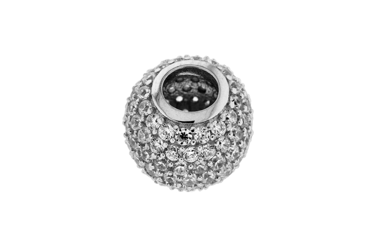 [115520001ZBL] Entrepieza plata 925 zirconita  (Blanca)