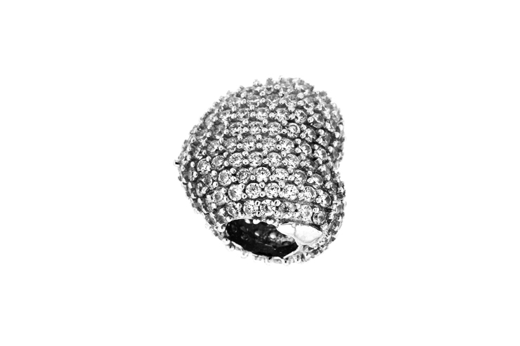 Entrepieza plata 925 zirconita corazón 