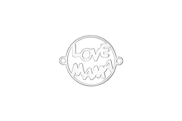 [1197100000PL] Entrepieza plata 925 love mama (Plata)