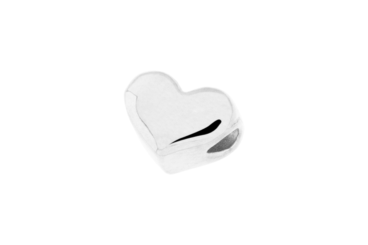 Entrepieza plata 925 corazon pasante
