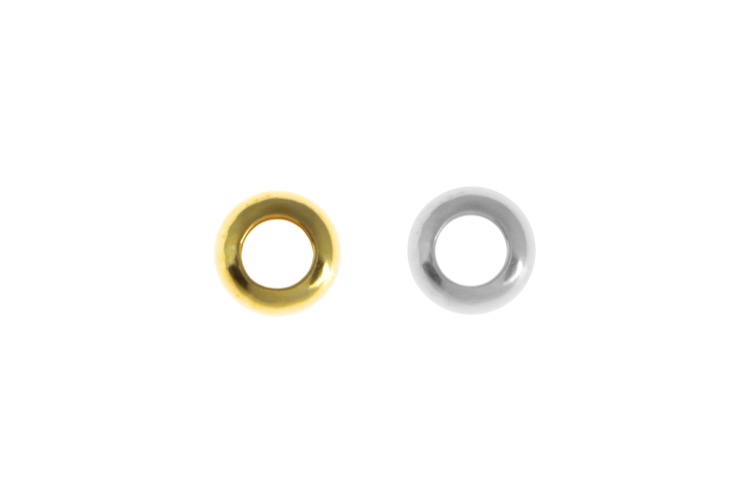 Donut media caña plata 925 5.00/6.00mm (pack de 50)
