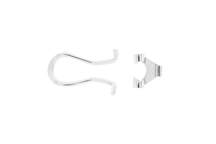Base plata 925 set cierre omega 