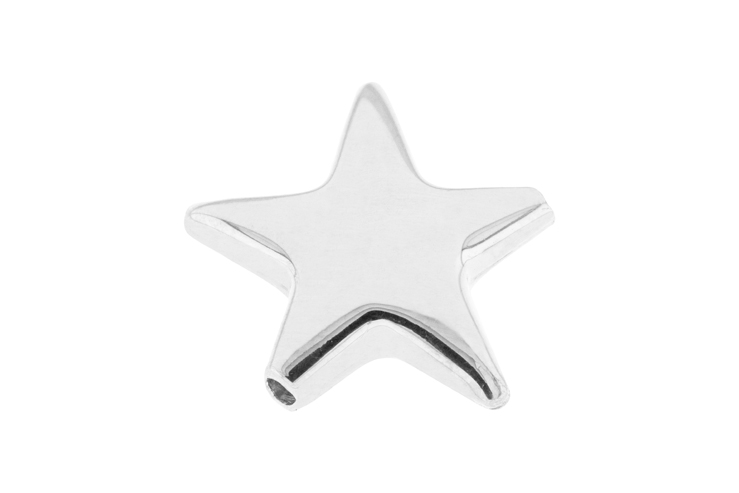 Entrepieza plata 925 estrella pasante 