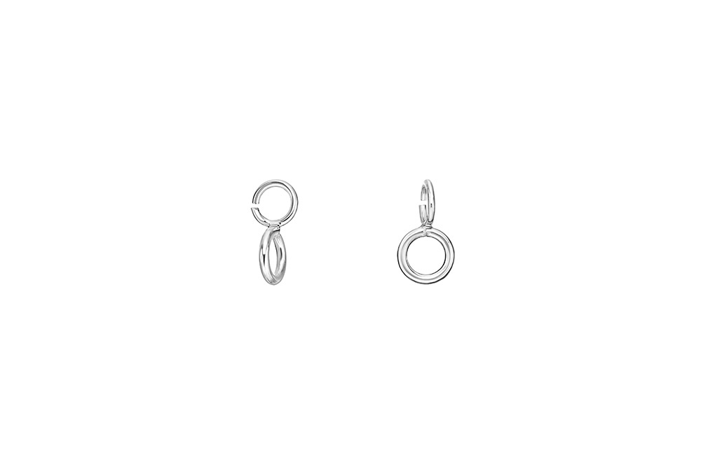 Silver 925  doble jump rings