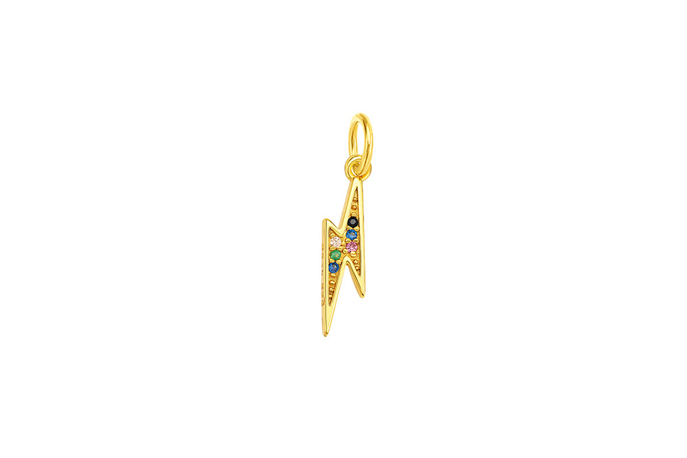 [137810002ZMC] Charm plata 925 rayo con zirconitas  (Oro)