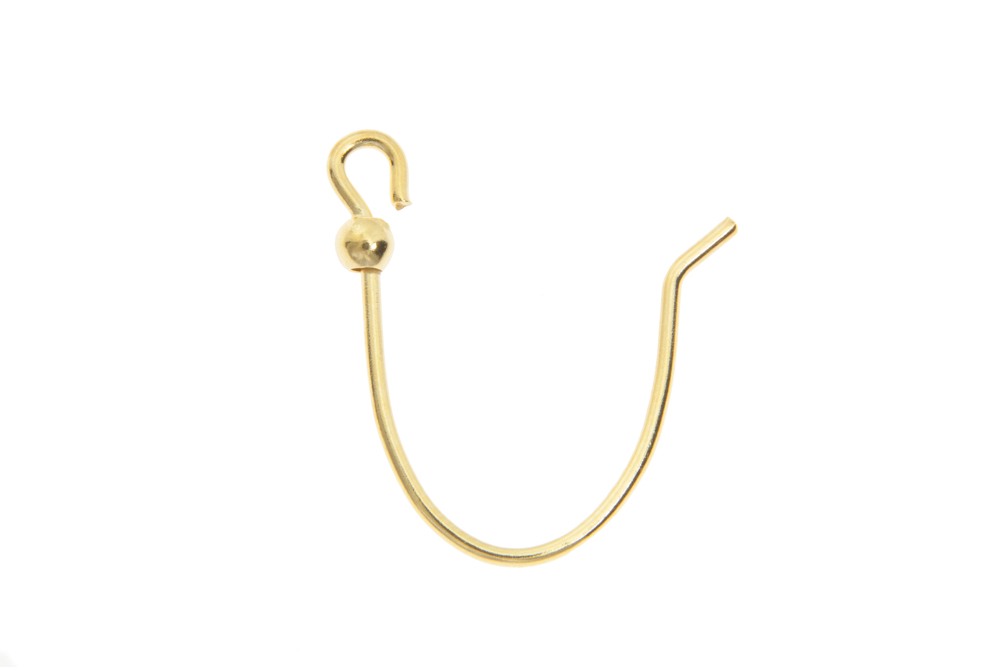 Gancho plata 925 con bola 2.5mm