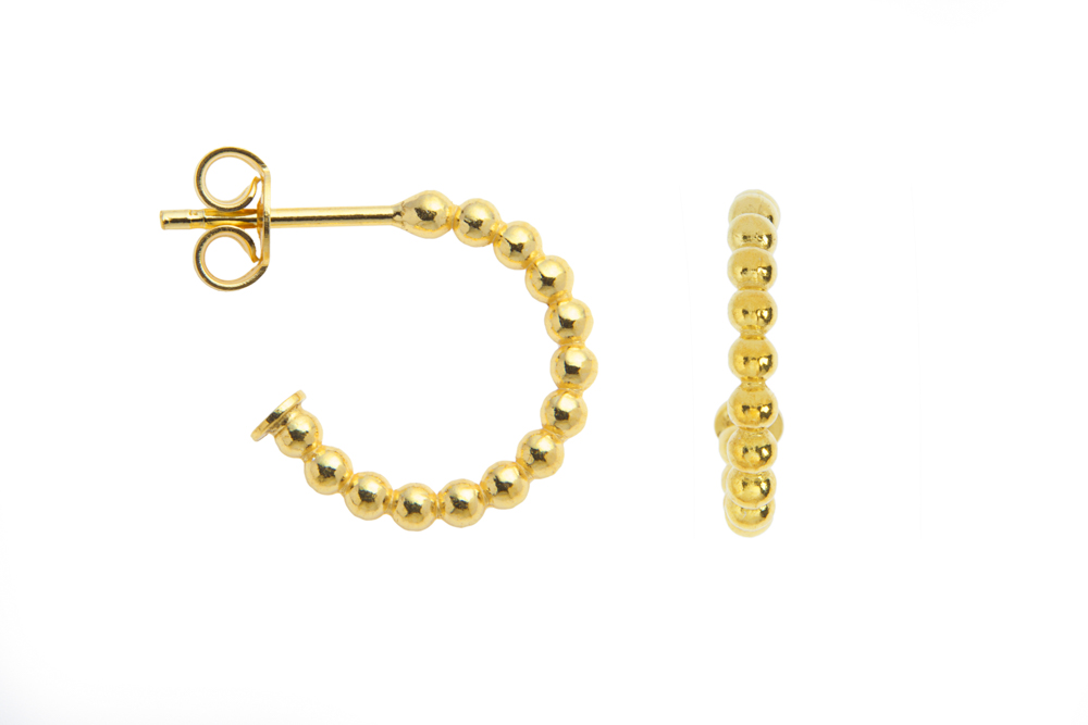 Base aro plata 925 bolitas c/tapón cierre presión