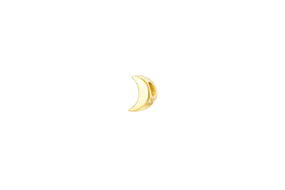 Entrepieza plata 925 luna pasante pequeña 