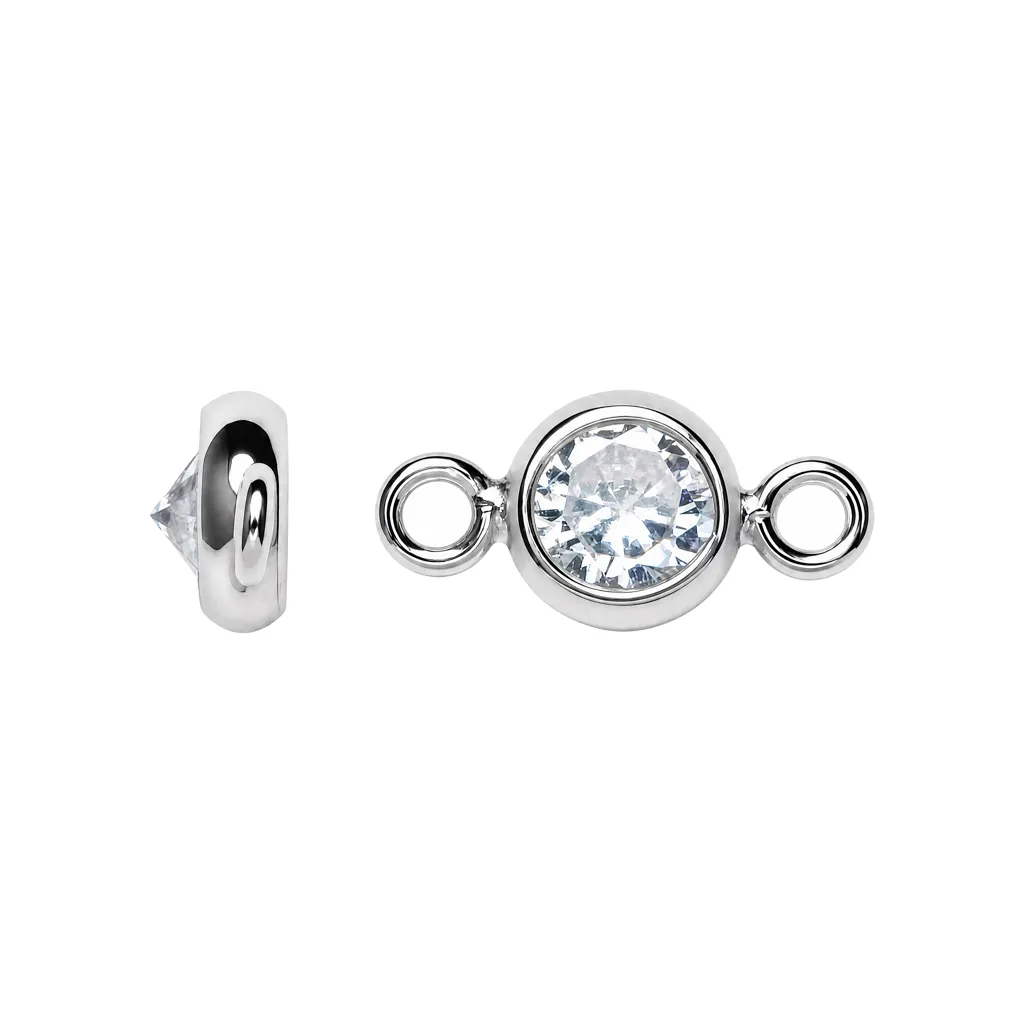 [140530402ZBL] Silver 925 finding cz (Gold plated)