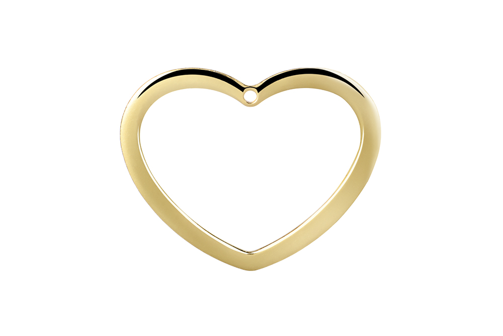 Sterling silver heart pendant finding