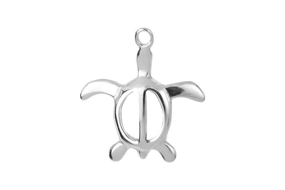 Sterling silver sea turtle charm