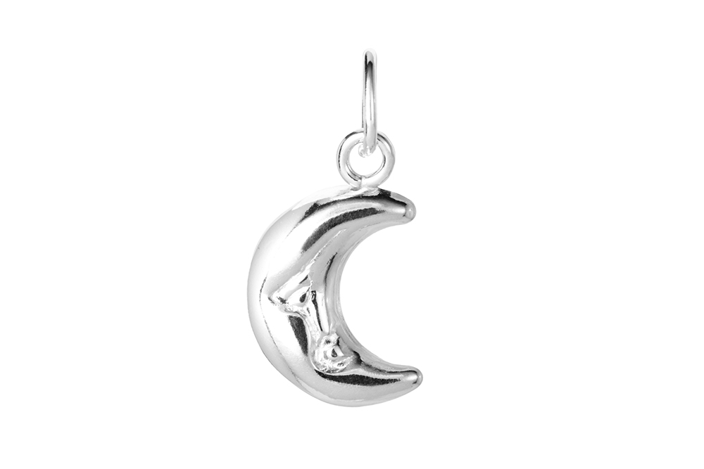 Sterling silver moon charm