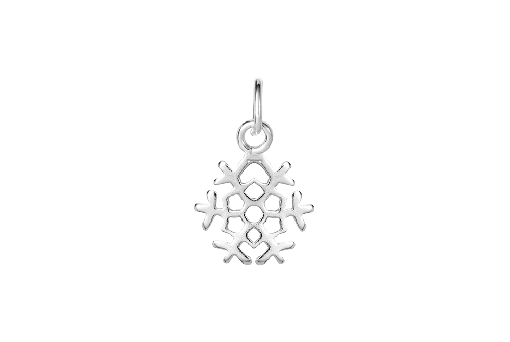 Colgante charm plata 925 copo de nieve