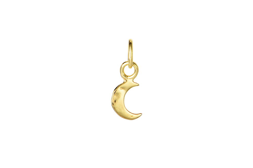 Sterling silver moon 5x3mm charm