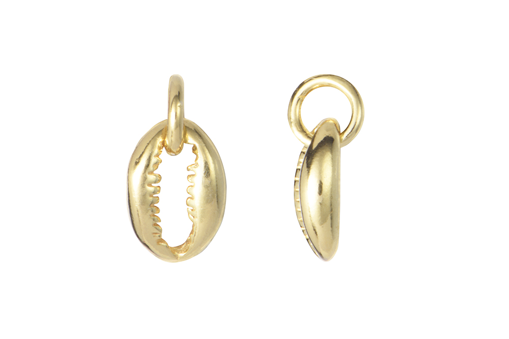 Charm plata 925 concha 6x4mm