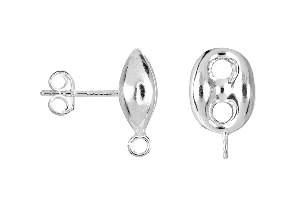 Base para pendiente plata 925 calabrote con anilla