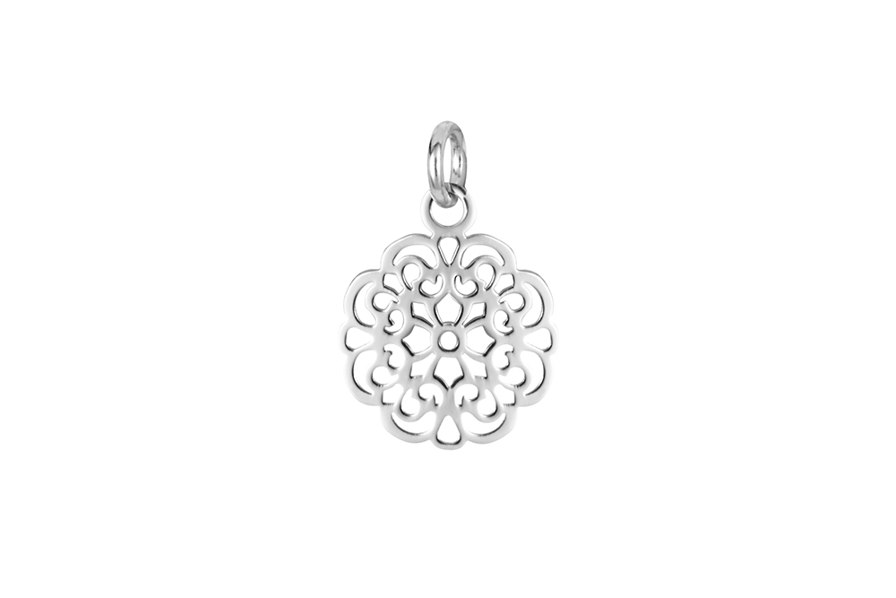 Sterling silver mandala charm