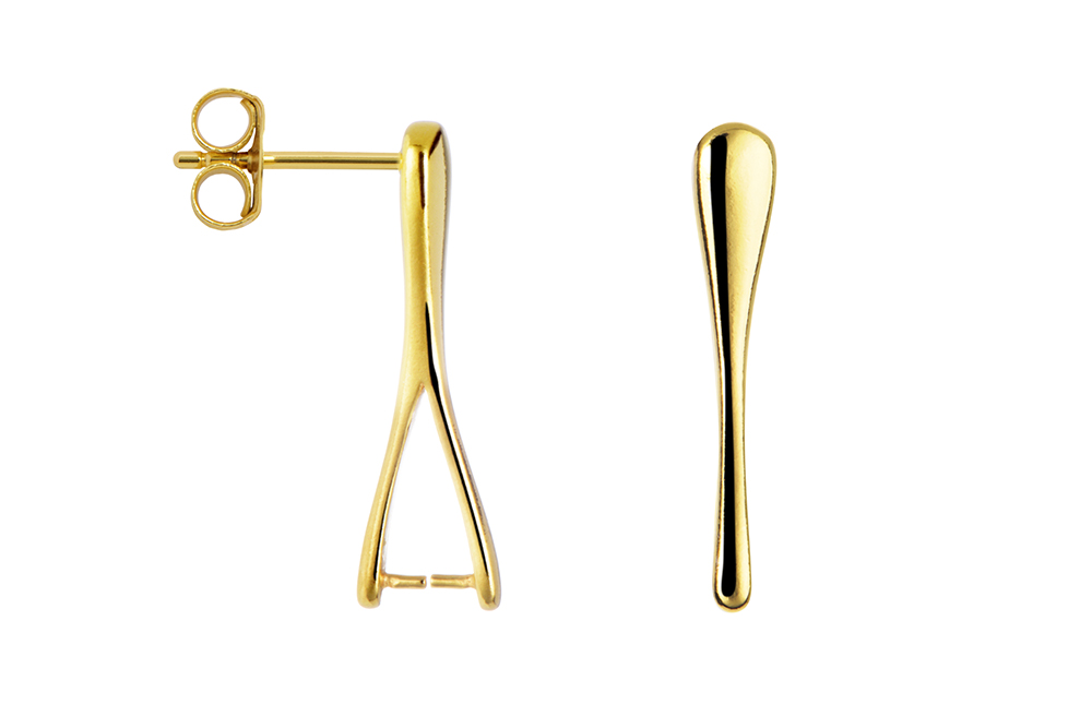 Sterling silver finding earring