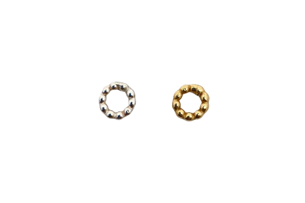 Sterling silver 2mm beads ring finding