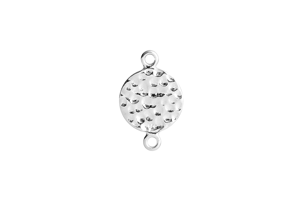 Sterling silver 10mm hammer tag