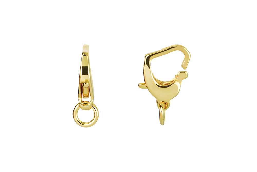 Sterling silver heart lobster lock