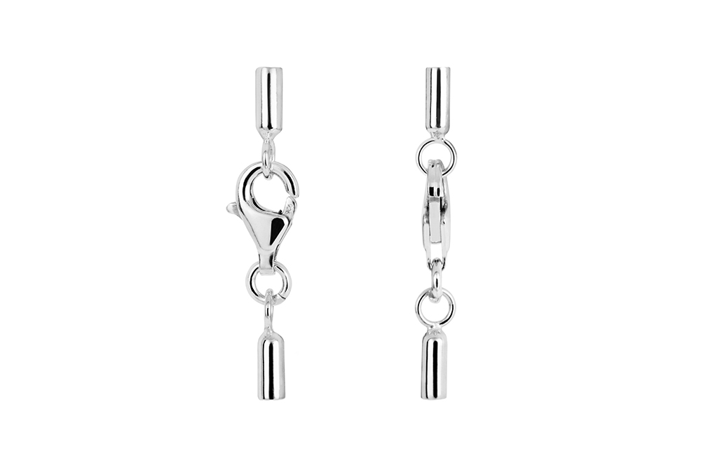 Sterling silver set 11mm lobster clasp + end caps