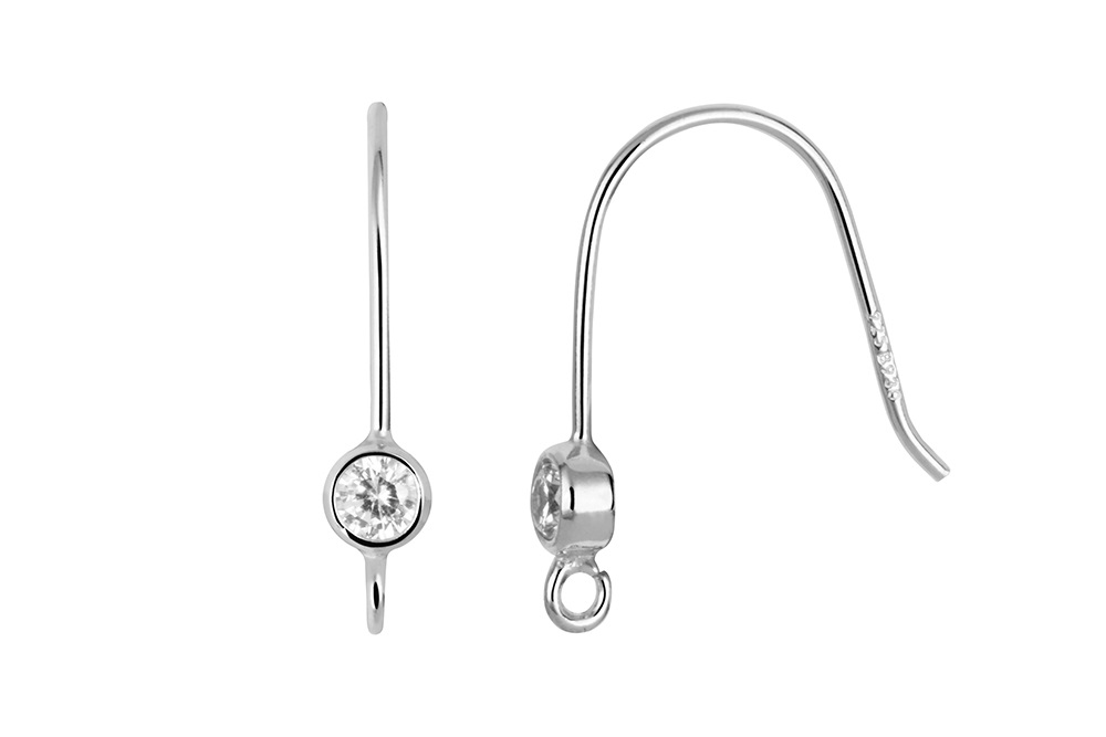 Base pendiente plata 925 con 4mm