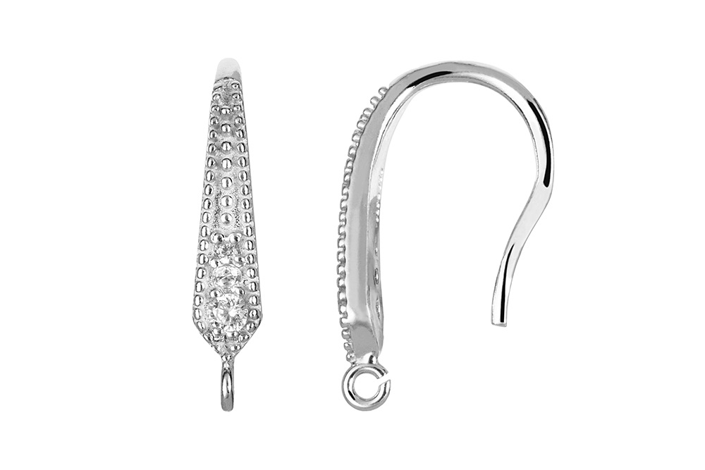 Base pendiente plata 925 zirconita