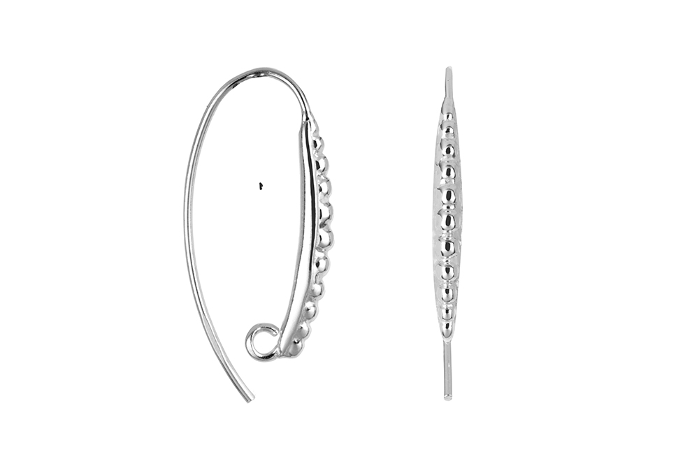 Base pendiente plata 925 bolitas